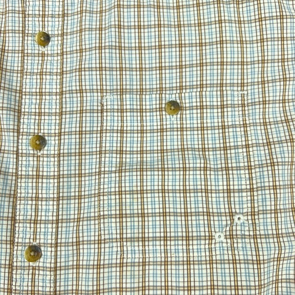 LL Bean Shirt Mens Large Brown Check Long Sleeve Button Up Cotton Outdoors Work - Picture 4 of 13